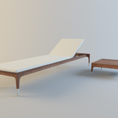 Lounge with table Costa Rey T chaise longue-Smania