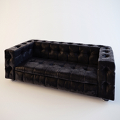 sofa leather quilted