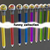 Collection of funny pencils