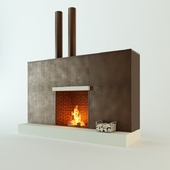 Metal fireplace
