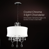 Crystal Chrome 3-light Chandelier