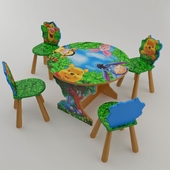 DISNEY set of table and chairs of WINNIE in the forest