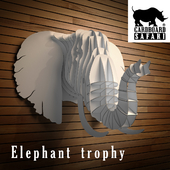 Cardboard safari - elephant trophy