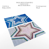 Pale blue star and blue star rugs by Paul Smith