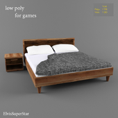 bed low poly for games