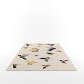 Hummingbird ivory rug by Alexander Mcqueen