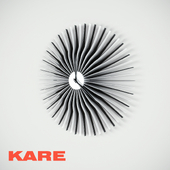 Kare / Wall Clock Radiation Black and White