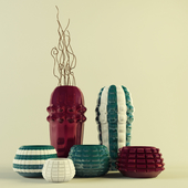 Set of decorative vases