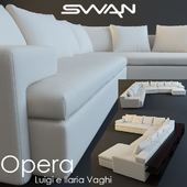 SWAN Opera диван с полкой
