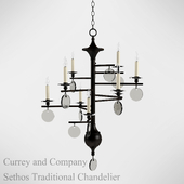 Currey and Company Sethos Bohemian crystal Chandelier