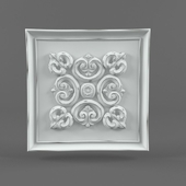 Antiqued-White Square Panel