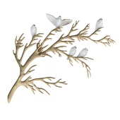 Bijan porcelain birds on brass branch