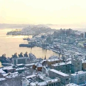 Панорама Владивостока зимой