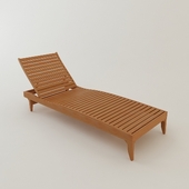 wooden chaise longue