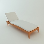 indoor wooden chaise longue
