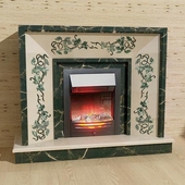 Fireplace with inlaid marble for the city of Masters