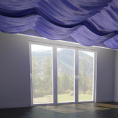 Drapery for ceiling