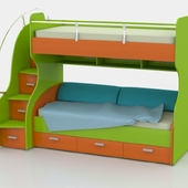 Children's two level bed