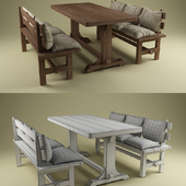 Bench and table from Artgri