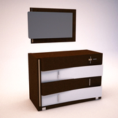 chest of drawers for the bedroom with mirror