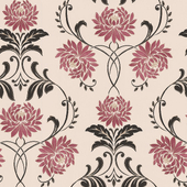 Graham & Brown Petal Wallpaper, Red Cream