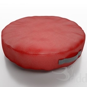 Floor Cushion - Red leather