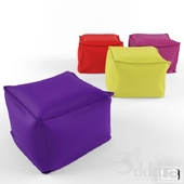Colour square poufs