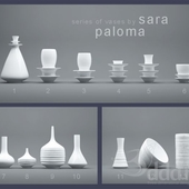 a series of 13 vases by Sara Paloma