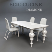 Стол обеденный SCIC CUCINE DIAMOND и стул
