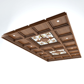 Wooden ceiling. Caissons