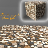 Tile mosaic Planet Gold