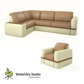 Sofa and armchair Turin