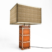 Travel trunk style table lamp