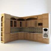 PROFI Kitchen with classic decor side niche for