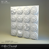 3d gypsum panel 134 from Art Relief