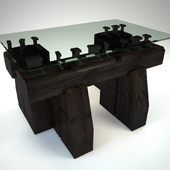 Table of rails from the Rail Yard Studios