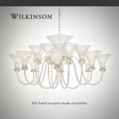 Wilkinson-plc_Rib fluted trumpet shade chandelier