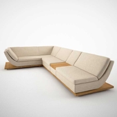 Sofa with wooden base