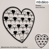 держатель для бижутерии mb deco heart