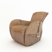 saddle leather armchair