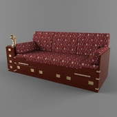 диван в морском стиле с ящиками для вещей Caroti