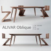 Table and Chairs Alivar Oblique