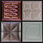 Decorative leather 3D panel