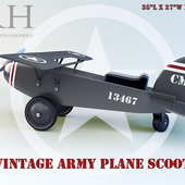 vintage army plane scoot