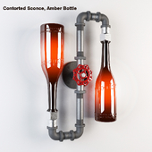 Contorted Sconce, Amber Bottle