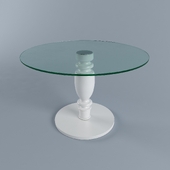 glass round table
