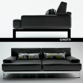 Black  Leather Sofa GINOTTI