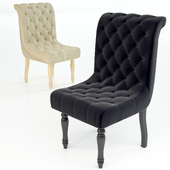 Aberdeen Tufted Black Velvet Dining Chair