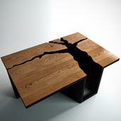 Table with a cut tree
