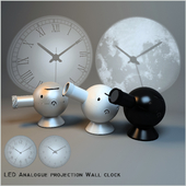 Проекционные часы LED Analogue projection Wall clock